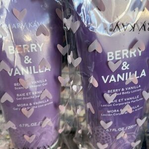 Berry and vanilla lotion and shower gel